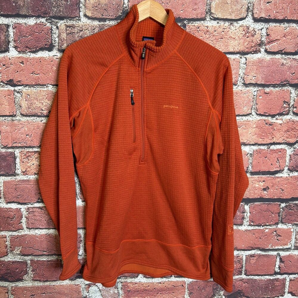 Patagonia Men's R1 Flash Orange Pullover - Size Medium